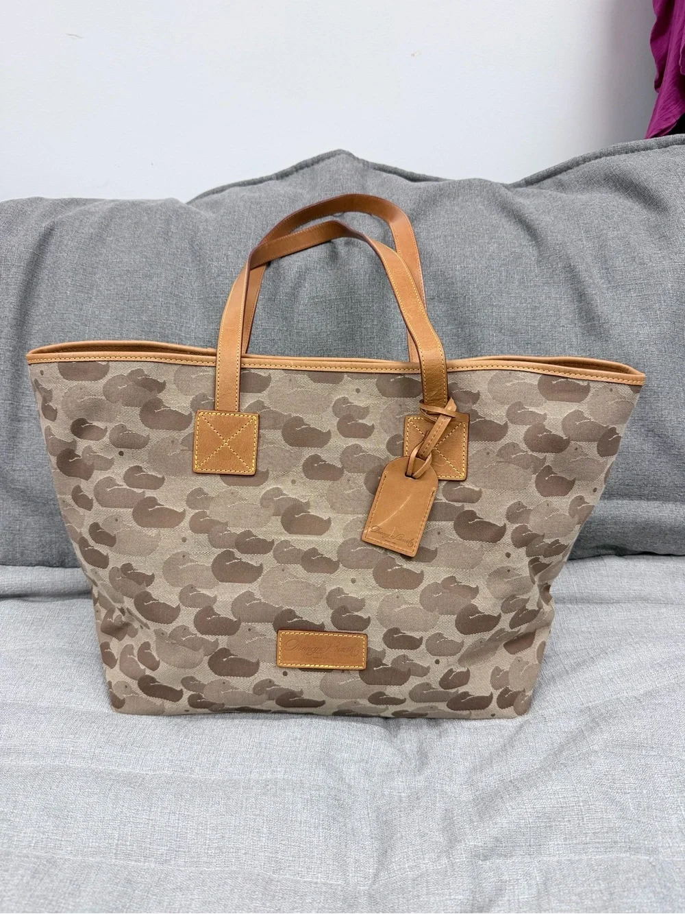 Dooney & Bourke Brown and Tan Signature Tote